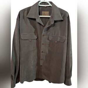 Grey Button-Up Shirt Medium